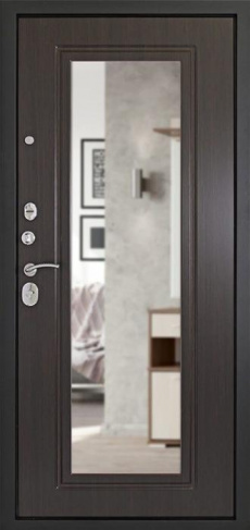 Дверь с терморазрывом с зеркалом №19